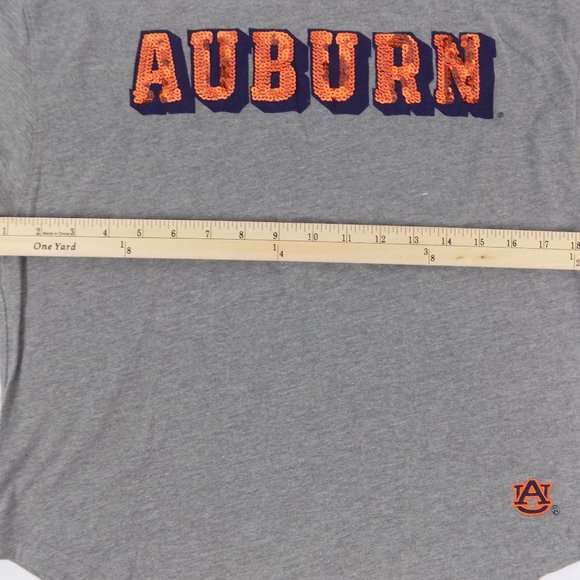 Victoria Secret PINK Auburn Tigers NCCA College Gray Bling TShirt XS - Picture 5 of 9